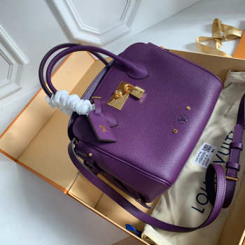 Louis Vuitton Milla Calfskin Bag Purple Veau Nuage M54347