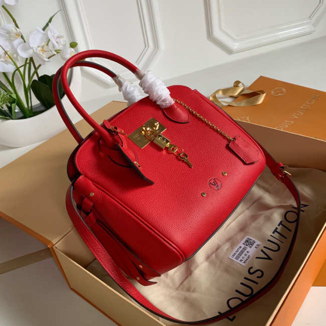 Louis Vuitton Milla Calfskin Bag Red Veau Nuage M54347  - 1