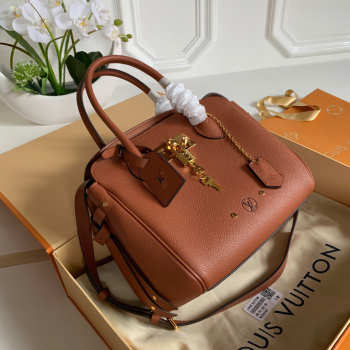 Louis Vuitton Milla Calfskin Bag Brown Veau Nuage M54347 