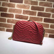 Gucci Marmont medium shoulder bag red 443499 Bagsaa - 6