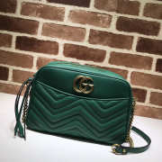 Gucci Marmont medium shoulder bag green 443499 Bagsaa - 1