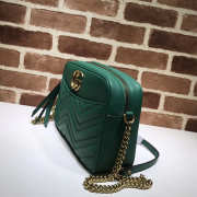 Gucci Marmont medium shoulder bag green 443499 Bagsaa - 3