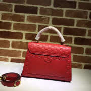 Gucci Padlock Signature Top Handle Bag Red 453188  - 4