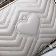 Gucci Marmont leather shoulder bag white 498100 Bagsaa - 6