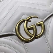 Gucci Marmont leather shoulder bag white 498100 Bagsaa - 5