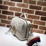 Gucci Marmont leather shoulder bag white 498100 Bagsaa - 3