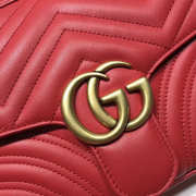 Gucci Marmont leather shoulder bag red 498100 Bagsaa - 6