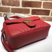 Gucci Marmont leather shoulder bag red 498100 Bagsaa - 5