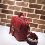 Gucci Marmont leather shoulder bag red 498100 Bagsaa - 3