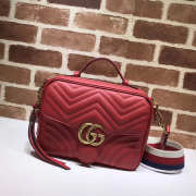 Gucci Marmont leather shoulder bag red 498100 Bagsaa - 2