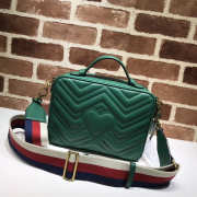 Gucci Marmont leather shoulder bag green 498100 Bagsaa - 6