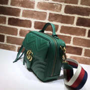 Gucci Marmont leather shoulder bag green 498100 Bagsaa - 5