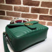 Gucci Marmont leather shoulder bag green 498100 Bagsaa - 3