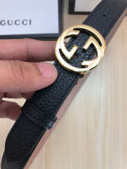 Gucci Belt Black Gold Hardware - 5