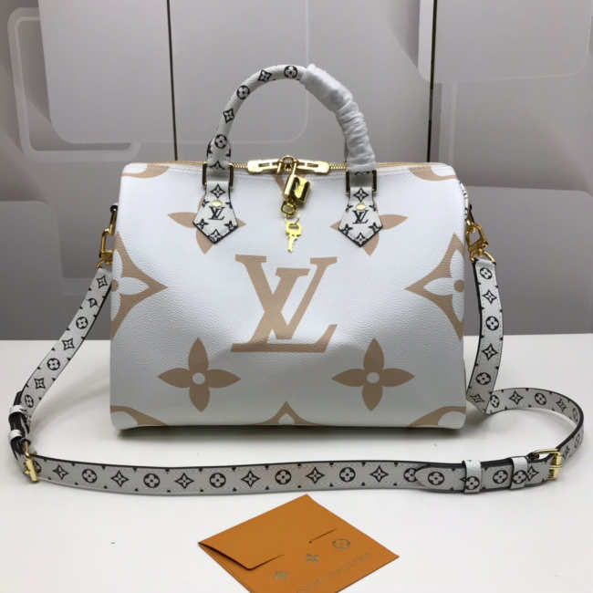 Louis Vuitton Monogram Speedy Beige Handbag 30cm 40391 - 1