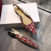 Dior Red Flat shoes - 4