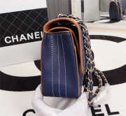 Chanel Flap Shoulder Bag Calfskin Leather Blue 8925 - 2