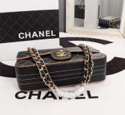 Chanel Flap Shoulder Bag Calfskin Leather Black 8925 - 3