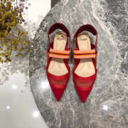 Fendi Slingbacks Red Flat-soled Shoes - 2