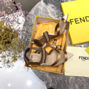 Fendi Slingbacks White High Heel Shoes 8cm - 5