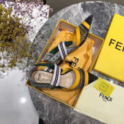 Fendi Slingbacks Yellow Green Mid Heel Shoes 5cm - 4