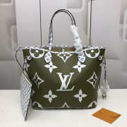 Louis Vuitton Monogram Neverfull Green Handbag M44568 Bagsaa - 2