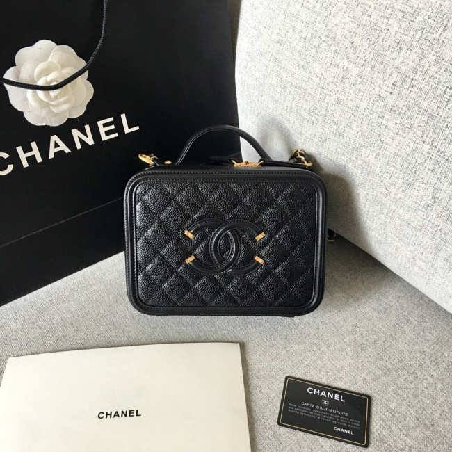 Chanel Medium Caviar Vanity Bag Black 21cm - 1