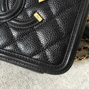 Chanel Small Caviar Vanity Bag Black 17cm - 4