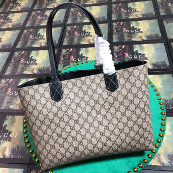 Gucci Tote Calfskin Bag Black 368568 