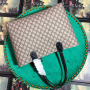 Gucci Tote Calfskin Bag Black 368568  - 6