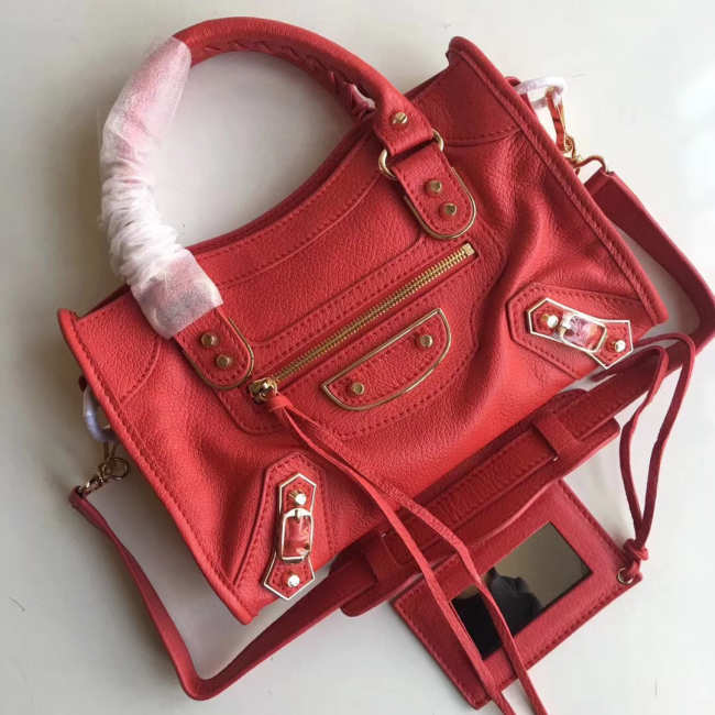 Balenciaga Motorcycle Medium Handbag Red - 1