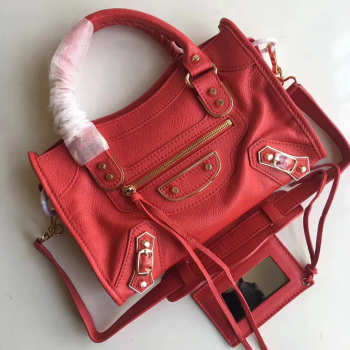 Balenciaga Motorcycle Medium Handbag Red