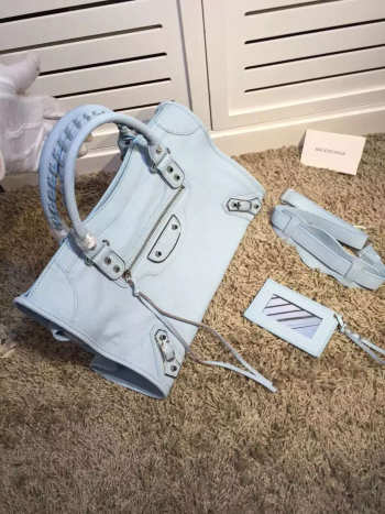 Balenciaga Classic City 38cm Goatskin light blue Bag