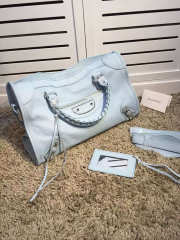 Balenciaga Classic City 38cm Goatskin light blue Bag - 4