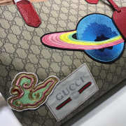 Gucci Brown red embroidery Bag - 5