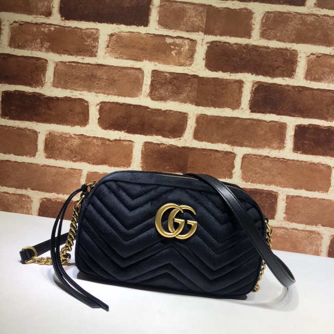 GUCCI Velvet Black Bag Bagsaa - 1