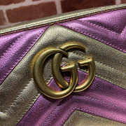 Gucci Original Gold with Purple Handbag Bagsaa - 6