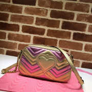 Gucci Original Gold with Purple Handbag Bagsaa - 4