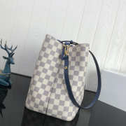 Louis Vuitton NEONOE Handbag Monogram Canvas Calfskin Bucket Blue bag - 3