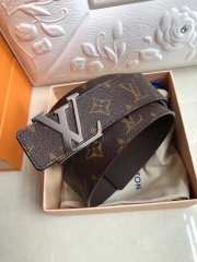 Louis Vuitton Monogram Belt Silver Hardware 4CM - 2