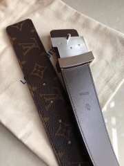 Louis Vuitton Monogram Belt Silver Hardware 4CM - 5