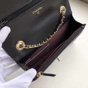 Chanel Lamb skin V-type chain Bag Balck bagsaa - 4