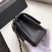 Chanel Flap Bag Lambskin Goldr Hardware Black 17cm Bagsaa - 6