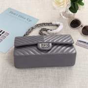 Chanel 25cm CF1112 Lambskin Gray Bagsaa - 4