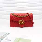 Gucci Marmont medium matelassé shoulder bag Red 443496 Bagsaa - 1