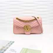 Gucci Marmont medium matelassé shoulder Pink bag 443496 - 1