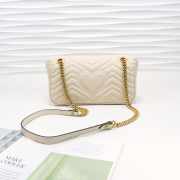 Gucci Marmont small matelassé shoulder bag 26cm White 443497 Bagsaa - 6