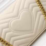 Gucci Marmont small matelassé shoulder bag 26cm White 443497 Bagsaa - 3