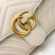 Gucci Marmont small matelassé shoulder bag 26cm White 443497 Bagsaa - 2