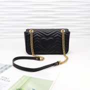 Gucci Marmont small matelassé shoulder bag 26cm Black 443497 Bagsaa - 5